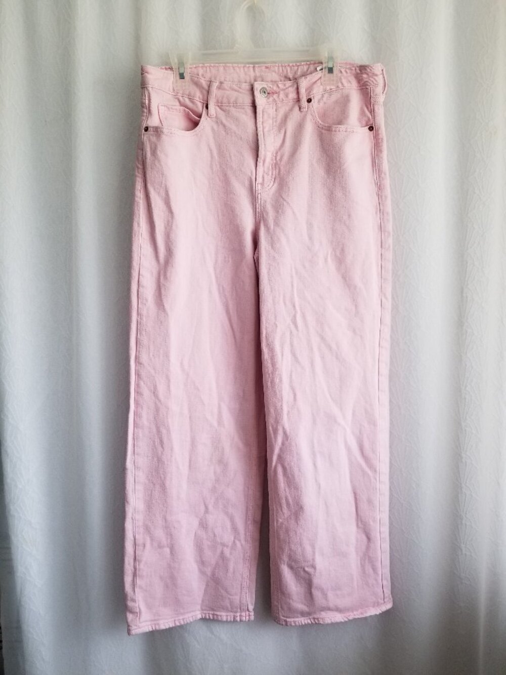 Old Navy Light Pink Sky High Wide Leg Jeans 12